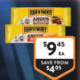Foodworks Four n Twenty Angus Beef and Pepper Pie offer