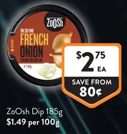 Foodworks Zoosh Dip offer