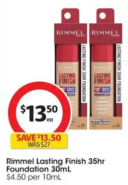 Coles Rimmel Lasting Finish 35hr Foundation offer