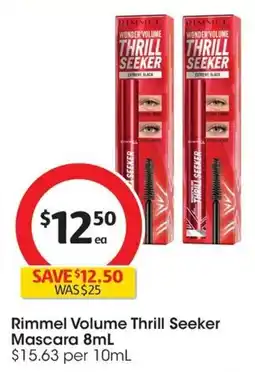 Coles Rimmel Volume Thrill Seeker Mascara offer