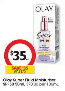 Coles Olay Super Fluid Moisturiser offer