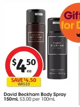 Coles David Beckham Body Spray offer