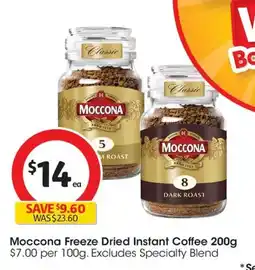 Coles Moccona Freeze Dried Instant Coffee offer
