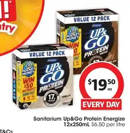 Coles Sanitarium Up&Go Protein Energize offer
