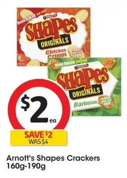 Coles Arnott's Shapes Crackers offer