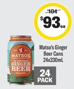 Coles Matso's Alcoholic Ginger Beer offer