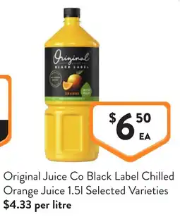 Foodworks Original Juice Co Black Label Chilled Orange Juice offer