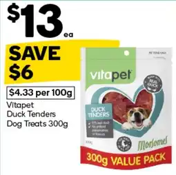 Woolworths Vitapet Duck Tenders Dog Treats offer