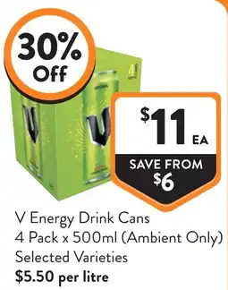 Foodworks V Energy Drink Cans offer