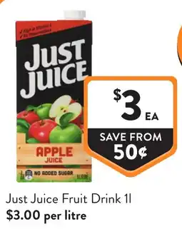 Foodworks Just Juice Fruit Drink offer