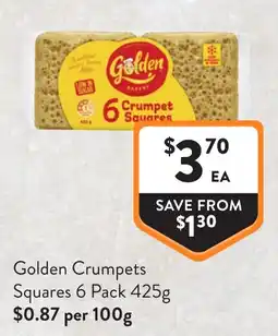 Foodworks Golden Crumpets Squares offer