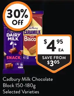 Foodworks Cadbury Milk Chocolate Block offer