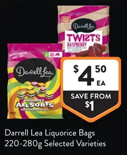 Foodworks Darrell Lea Liquorice Bags offer