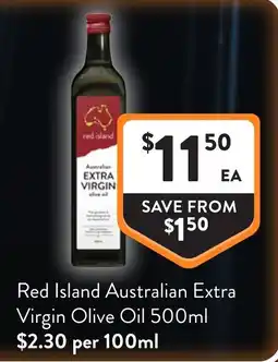 Foodworks Red Island Australian Extra Virgin Olive Oil offer