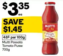 Woolworths Mutti Passata Tomato Puree offer
