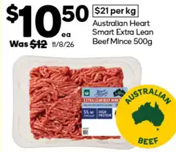 Woolworths Australian Heart Smart Extra Lean Beef Mince offer