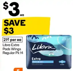 Woolworths Libra Extra Pads Wings Regular offer