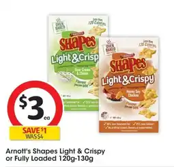 Coles Arnott's Shapes Light & Crispy offer