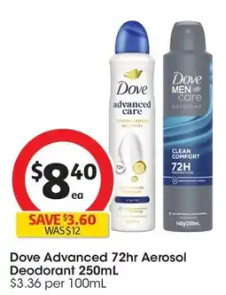 Coles Dove Advanced Care Deodorant offer