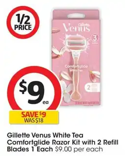 Coles Gillette Venus White Tea Comfortglide Razor Kit offer