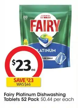 Coles Fairy Platinum Dishwashing Tablets offer