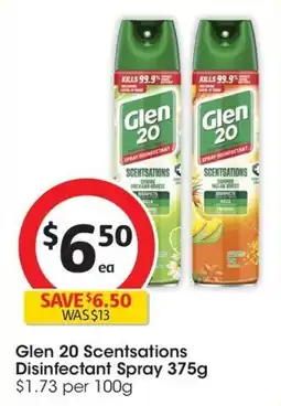 Coles Glen 20 Scentsations Disinfectant Spray offer