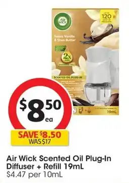 Coles Air Wick Scented Oil Plug-In Diffuser + Refill offer
