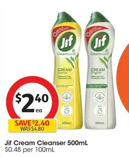 Coles Jif Cream Cleanser offer