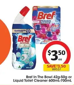Coles Bref In The Bowl 42g-50g or Liquid Toilet Cleaner 600mL-700mL offer