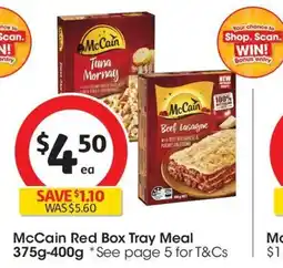 Coles McCain Red Box Tray Meal offer