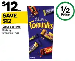 Woolworths Cadbury Favourites offer