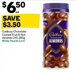 Woolworths Cadbury Chocolate Coated Almonds offer