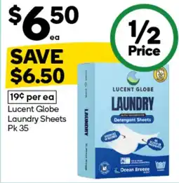 Woolworths Lucent Globe Laundry Sheets offer