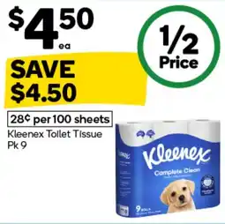 Woolworths Kleenex Toilet Tissue offer