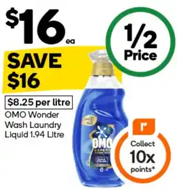 Woolworths OMO Wonder Wash Laundry Liquid offer
