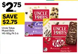 Woolworths Uncle Tobys Muesli Bars offer