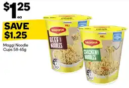 Woolworths Maggi Noodle Cups offer