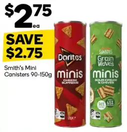 Woolworths Smith's Mini Canisters offer