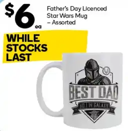 Woolworths Father's Day Licensed Star Wars Mug - Assorted offer