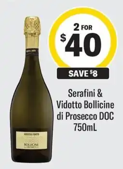 Coles Serafini & Vidotto Bollicine di Prosecco DOC offer