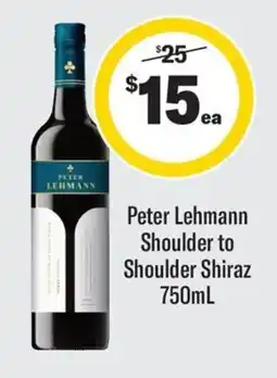 Coles Peter Lehmann Shoulder to Shoulder Shiraz offer