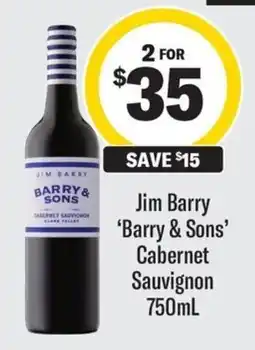 Coles Jim Barry 'Barry & Sons' Cabernet Sauvignon offer