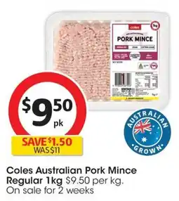 Coles Coles Australian Pork Mince offer