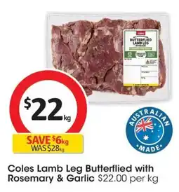 Coles Coles Lamb Leg Butterfly offer