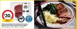 Coles Coles Australian No Added Hormones Beef Scotch Fillet Steak offer