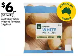 Woolworths Washed White Potatoes offer
