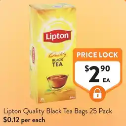 Foodworks Lipton Quality Black Tea Bags offer