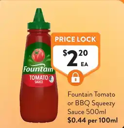 Foodworks Fountain Tomato Sauce offer