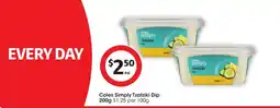 Coles Coles Simply Tzatziki Dip offer