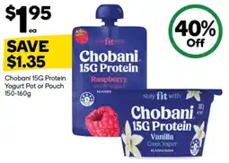 Woolworths Chobani 15G Protein Yogurt Pot or Pouch offer